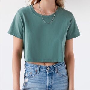 Urban Outfitters Women’s Teal Boxy Crop Top